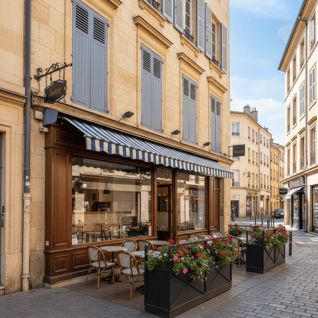 Snack 60m² à Lyon : terrasse