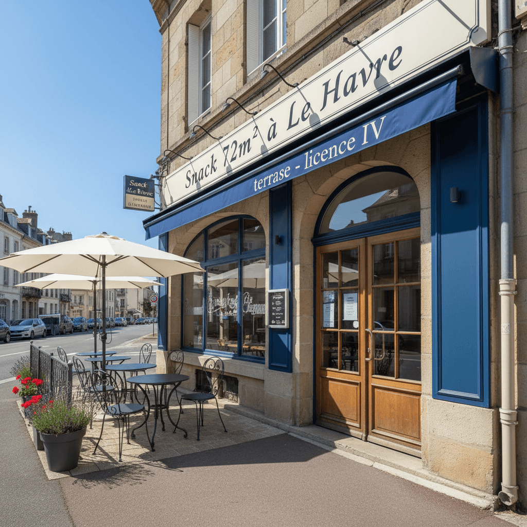 Snack 72m² à Le Havre : terrasse - licence IV