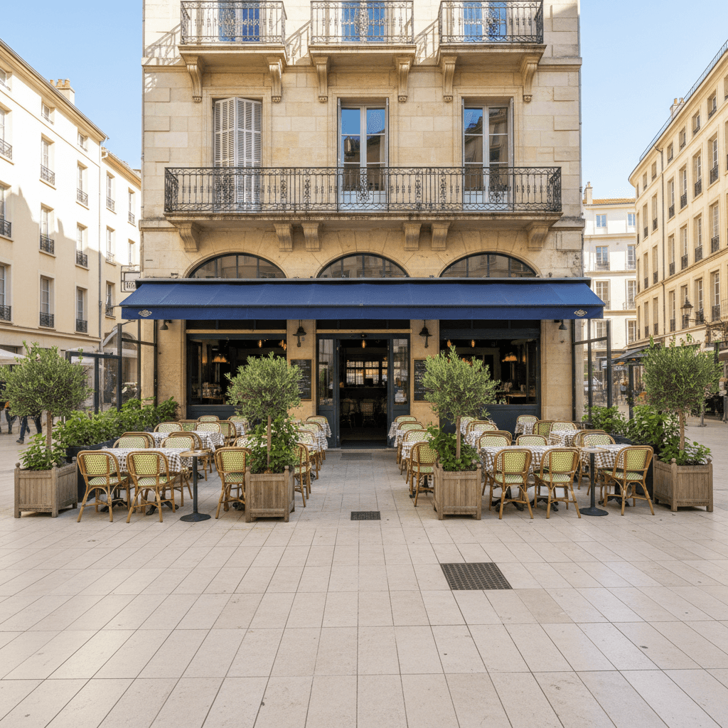 Restaurant 70m² à Montpellier : terrasse - extraction