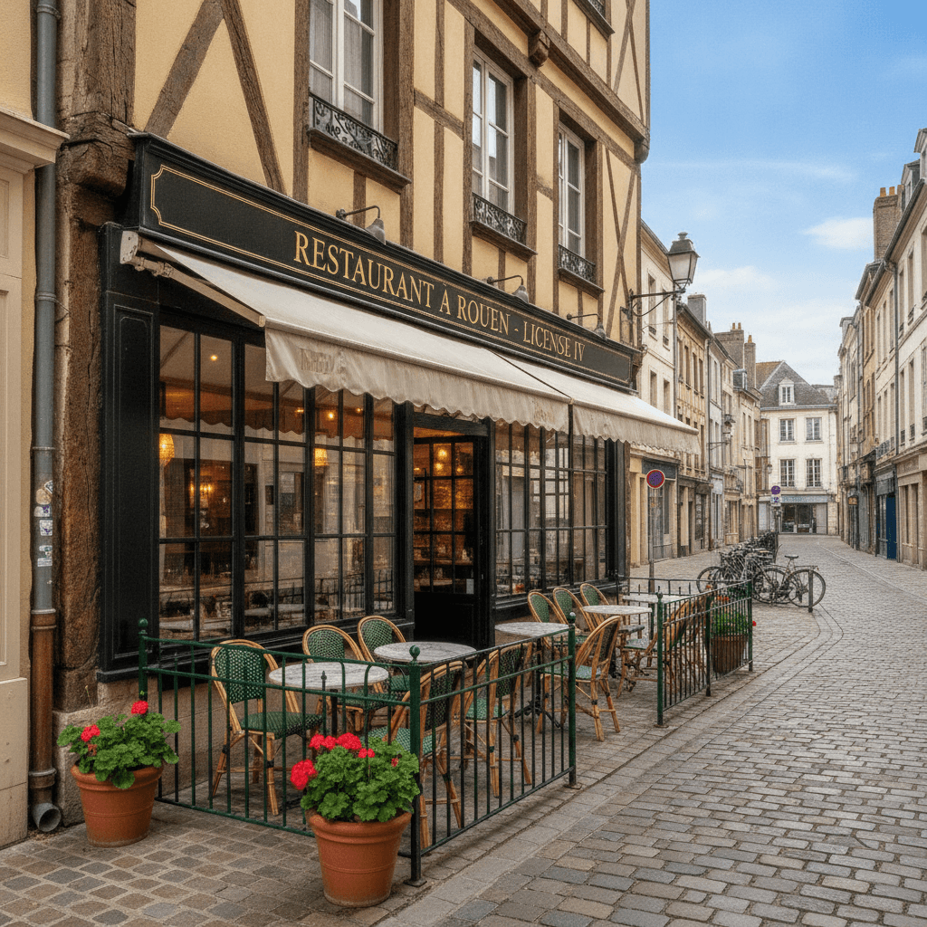 Restaurant à Rouen : terrasse - licence IV