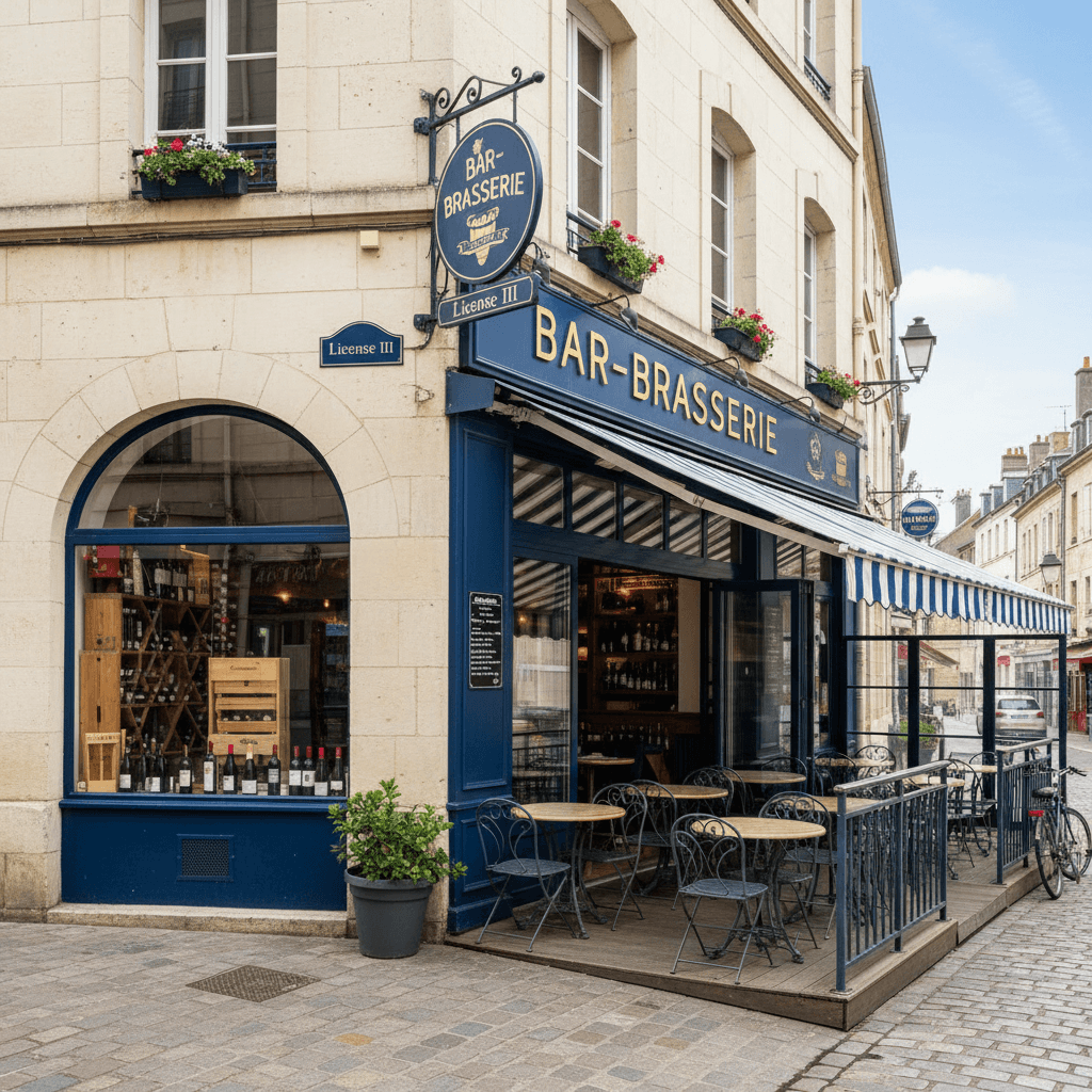 Bar-brasserie 300m² à Nantes : terrasse - licence IV