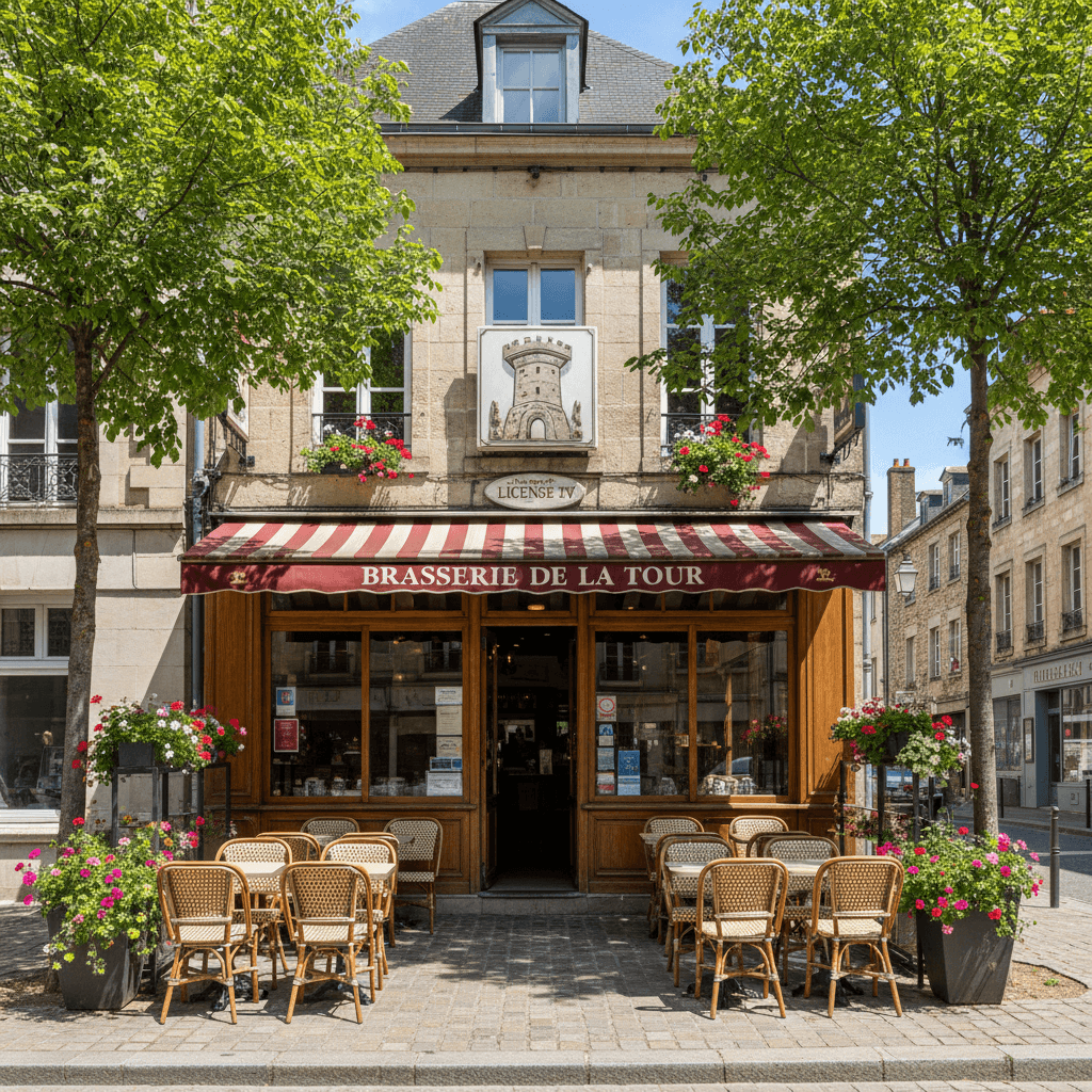 Bar-brasserie 400m² à Rouen : terrasse - licence IV