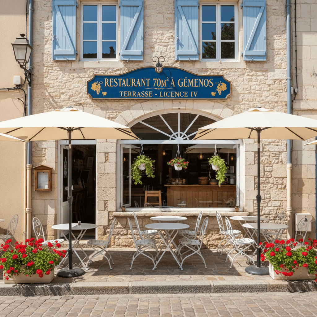Restaurant 70m² à Gémenos : terrasse - licence IV