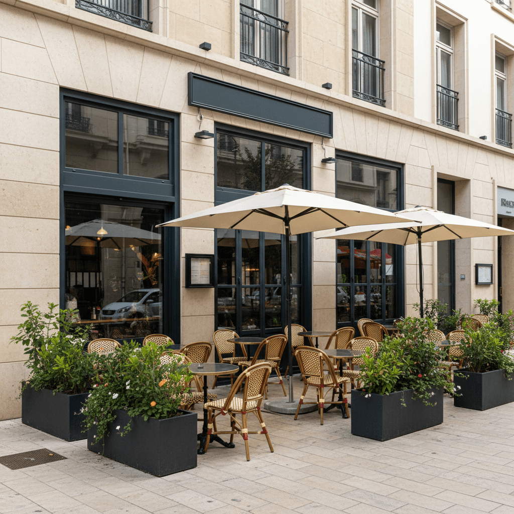 Restaurant 43m² à Montpellier : terrasse - licence IV