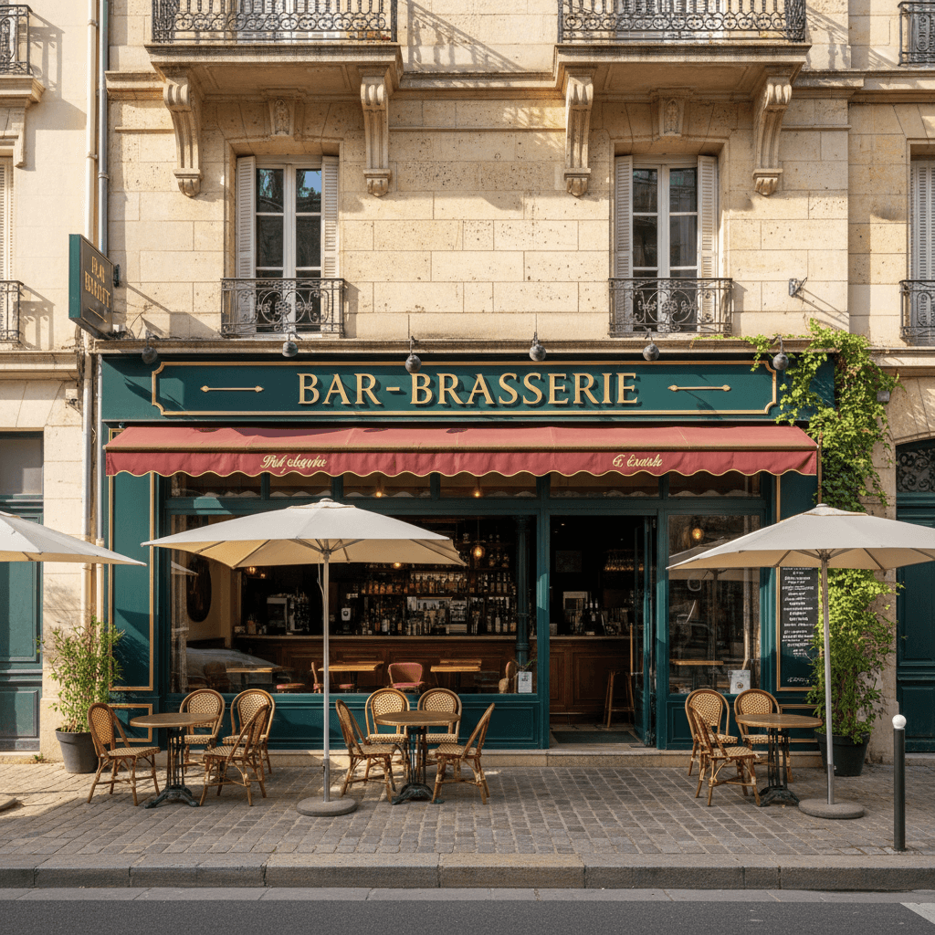 Bar-brasserie 65m² à Montpellier : terrasse - licence IV