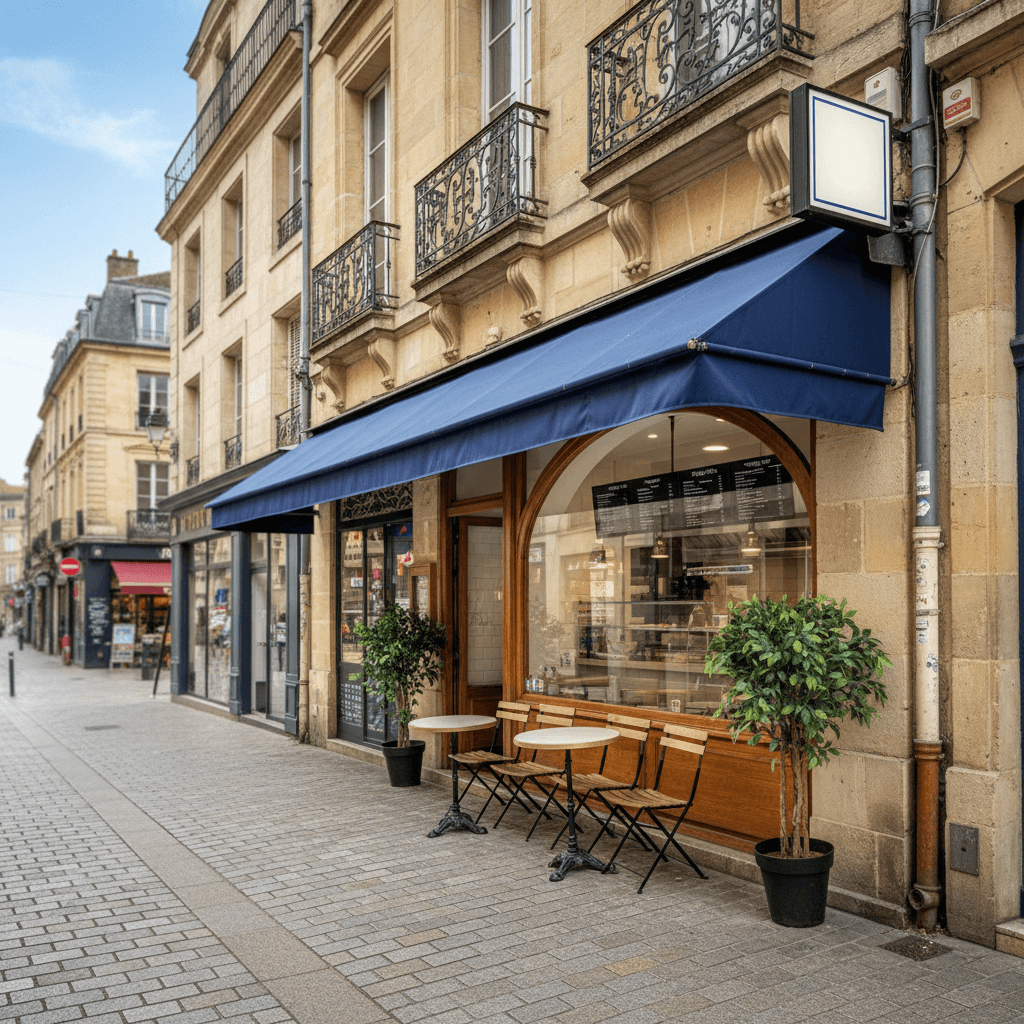 Fast-food 85m² à Bordeaux : terrasse - cuisine équipée