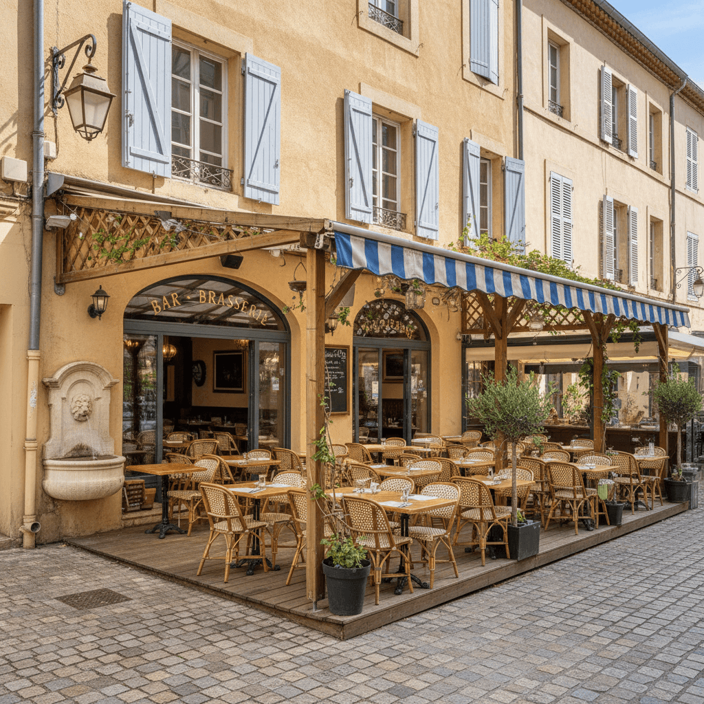 Bar-brasserie à Toulon : terrasse - licence IV
