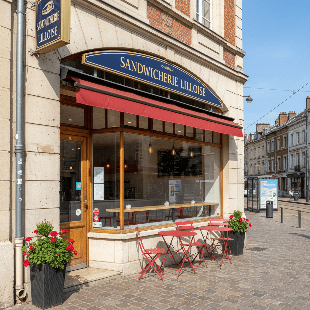 Fast-food à Lille : terrasse