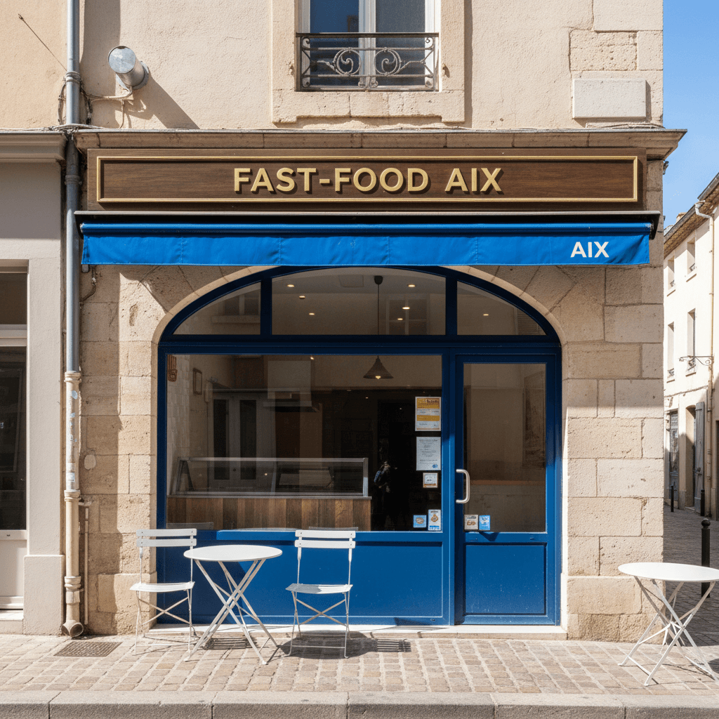 Fast-food 8m² à Aix-En-Provence : terrasse - extraction