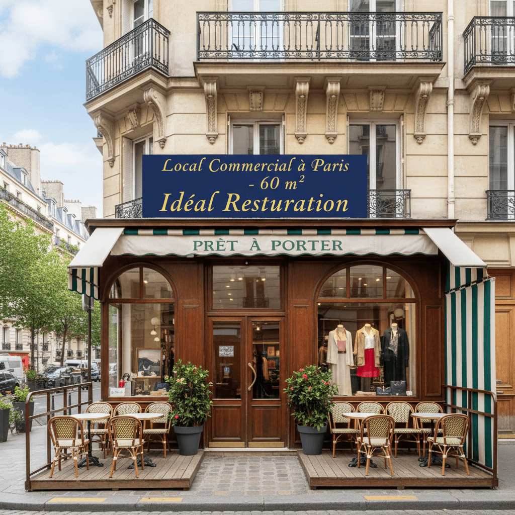 Local Commercial à Paris - 60 m² Idéal Restauration