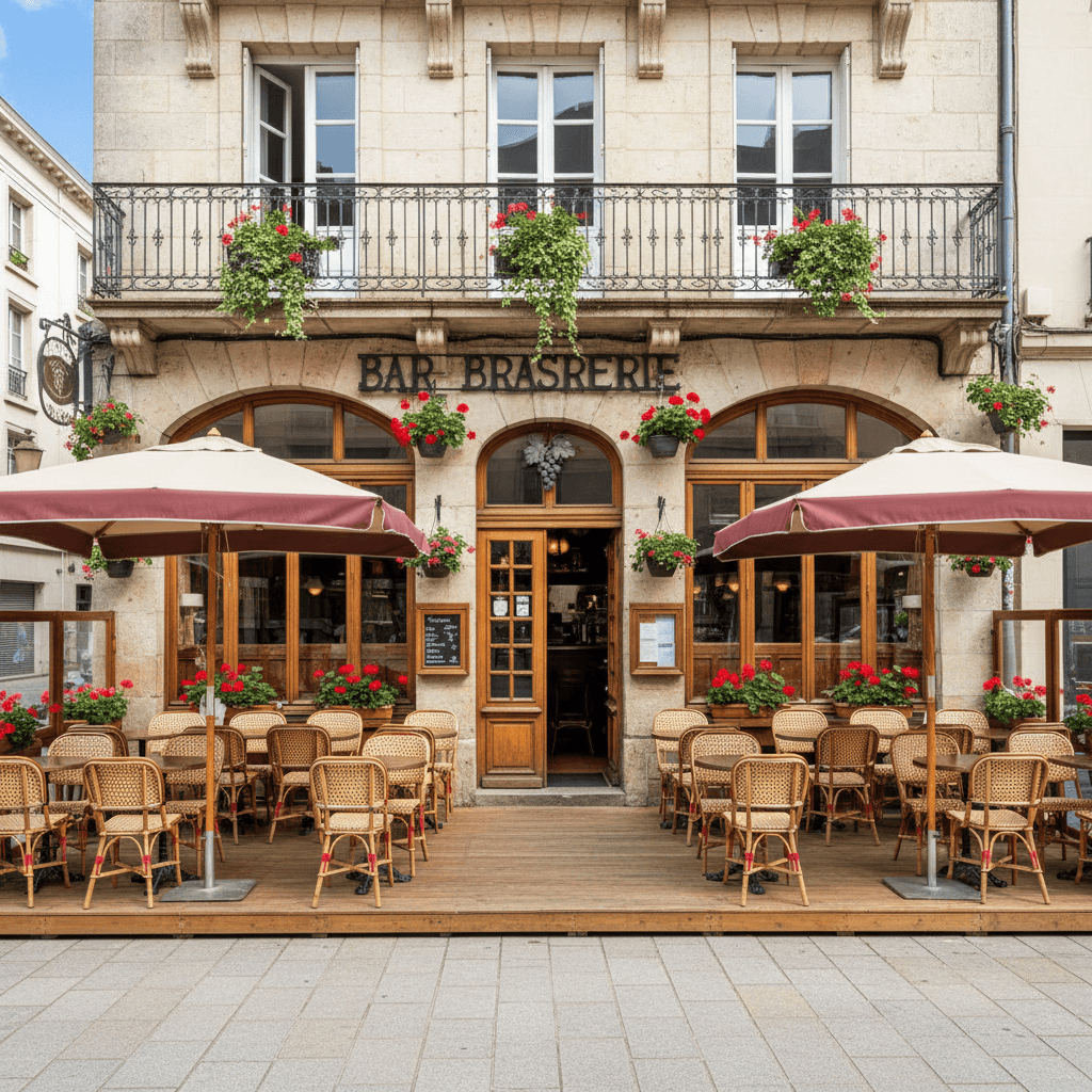 Bar-brasserie 90m² à Nantes : terrasse - licence IV