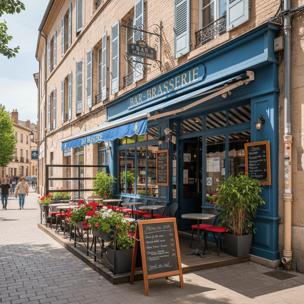 Bar-brasserie 65m² à Toulouse : terrasse - licence IV