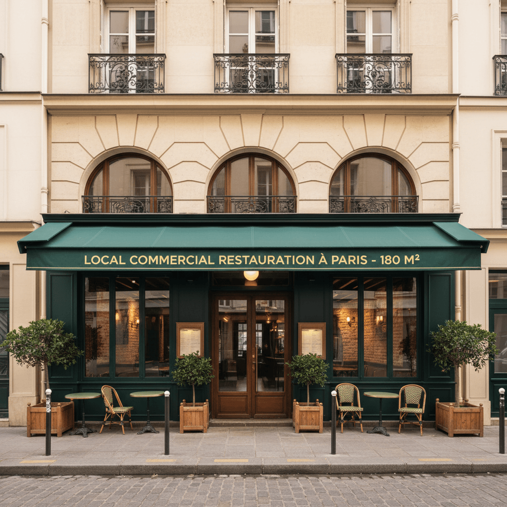 Local Commercial Restauration à Paris - 180 m²