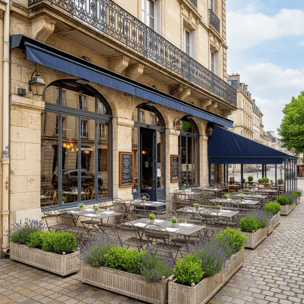 Restaurant 337m² à Reims : terrasse - extraction