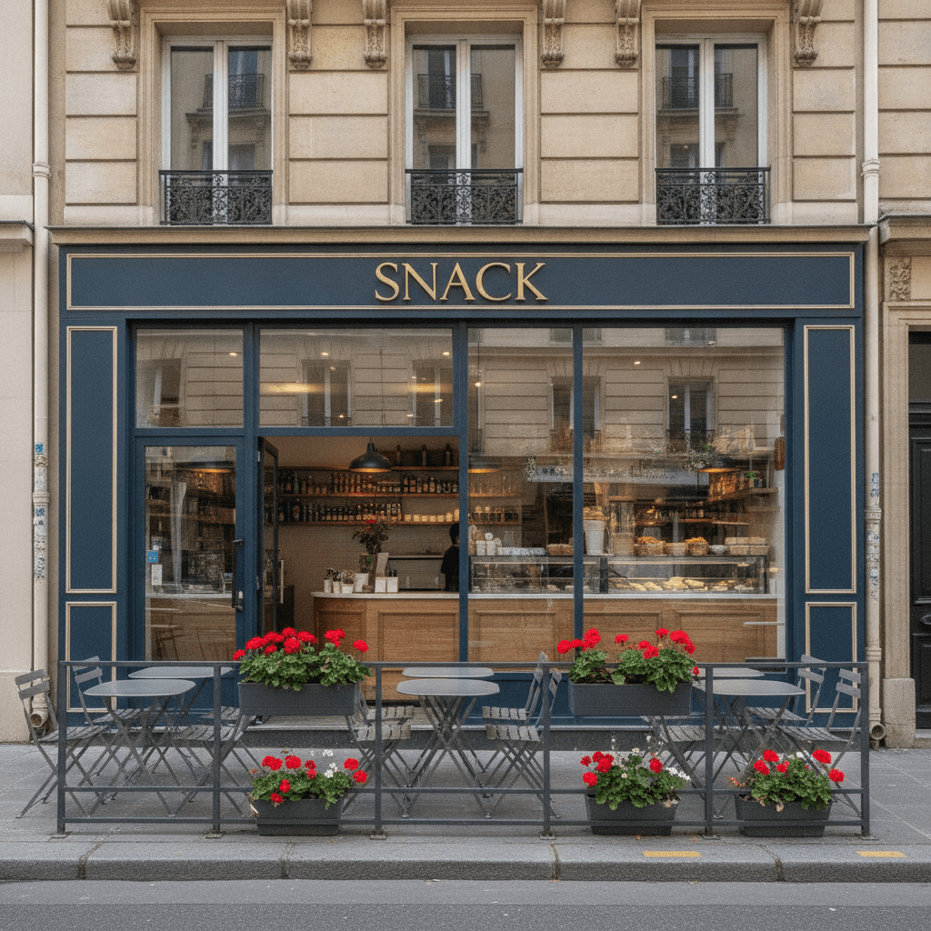 Snack 100m² à Paris : extraction