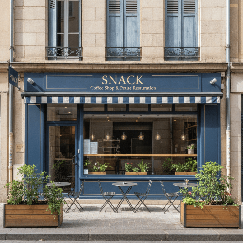 Snack 115m² à Lyon : terrasse - extraction