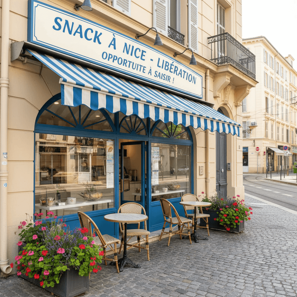 Snack 37m² à Nice : terrasse - cave/réserve