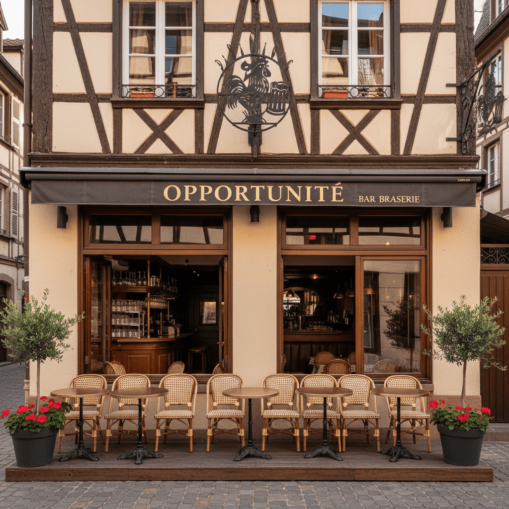 Bar-brasserie 185m² à Strasbourg : terrasse - licence IV
