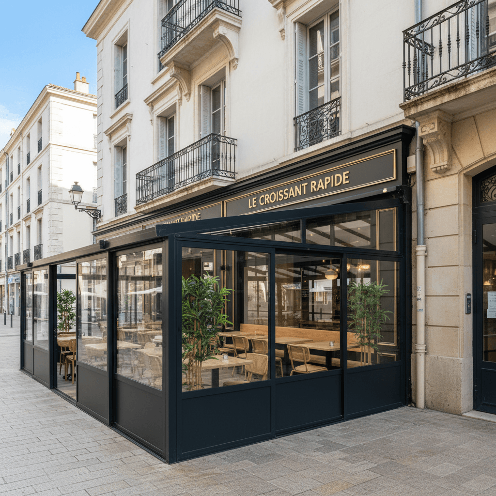 Fast-food 106m² à Montpellier : terrasse - extraction