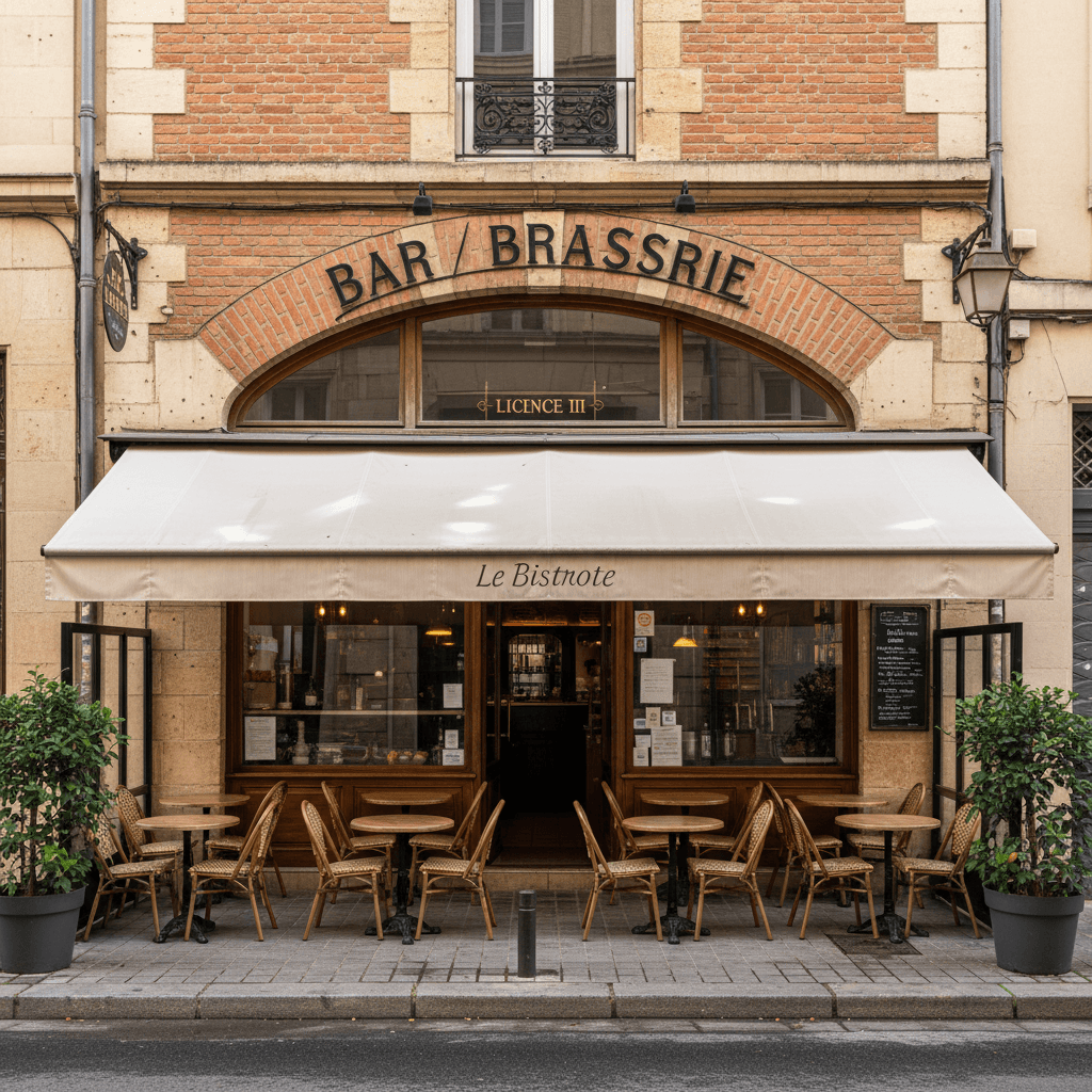 Bar-brasserie 110m² à Toulouse : terrasse - licence IV