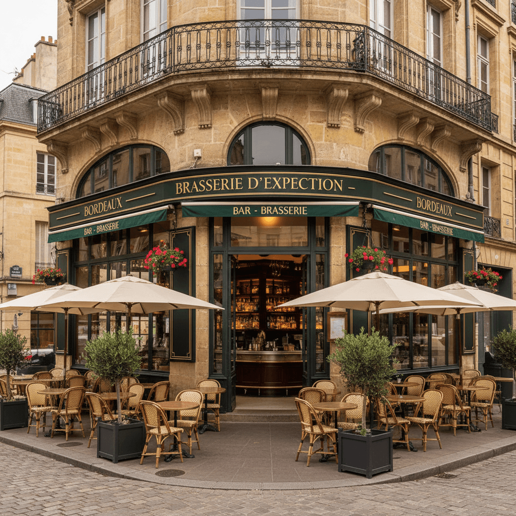 Bar-brasserie 200m² à Bordeaux : terrasse - licence IV