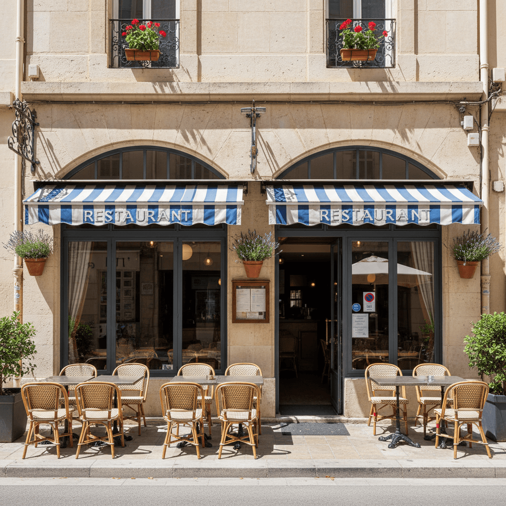 Restaurant 70m² à Marseille : terrasse - extraction