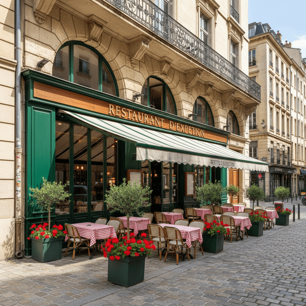 Restaurant 90m² à Lyon : terrasse - extraction