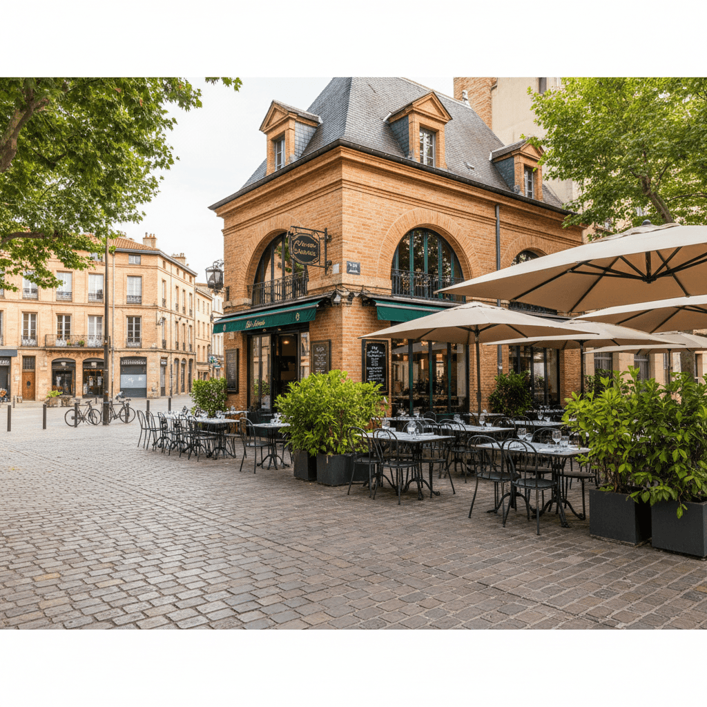 Restaurant 70m² à Toulouse : terrasse - extraction