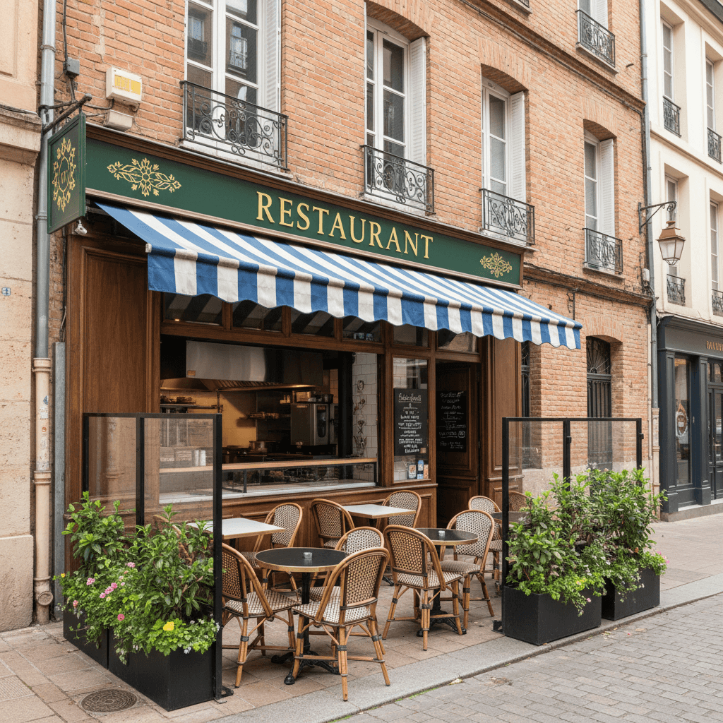 Restaurant 90m² à Toulouse : terrasse - licence IV