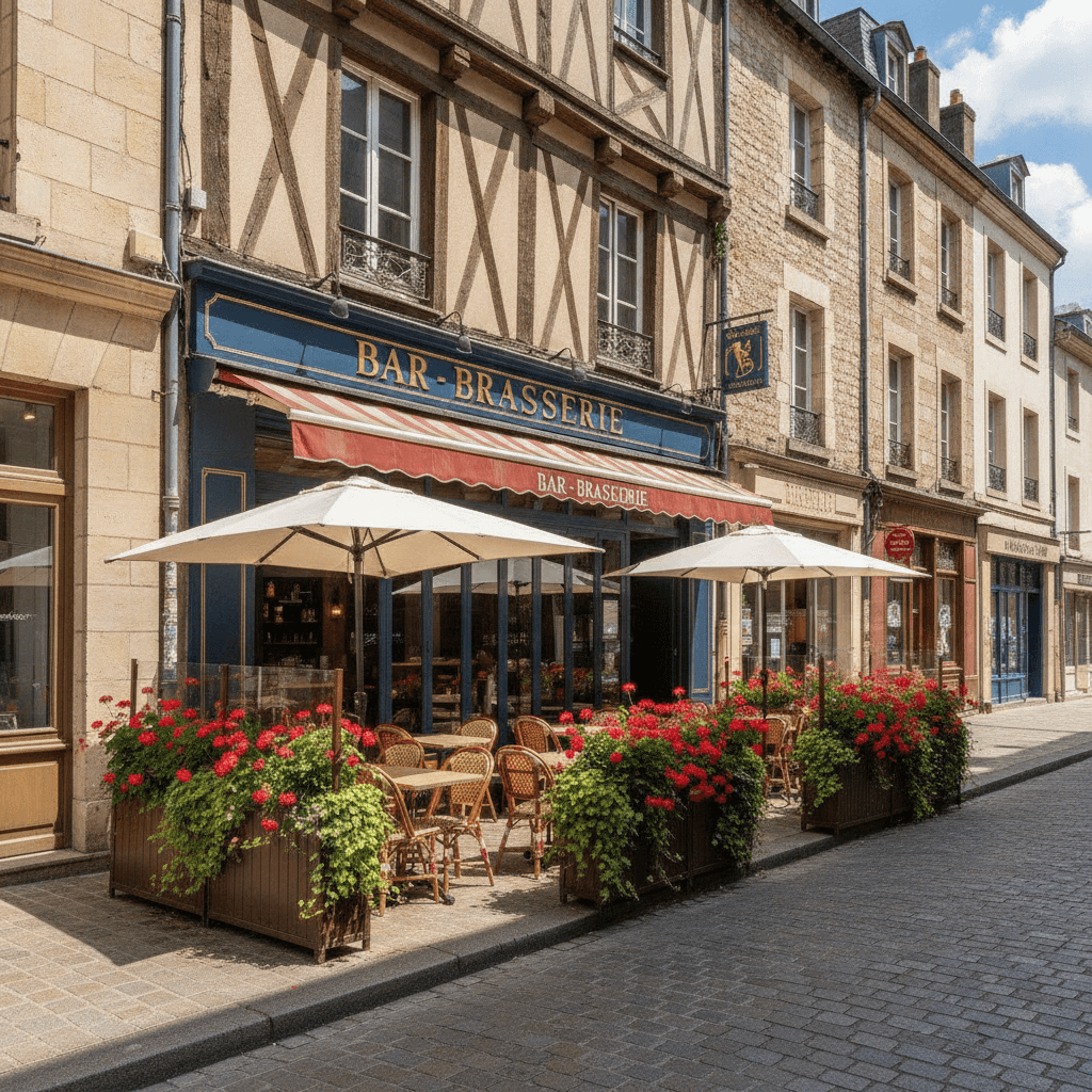 Bar-brasserie 170m² à Rouen : terrasse - licence IV
