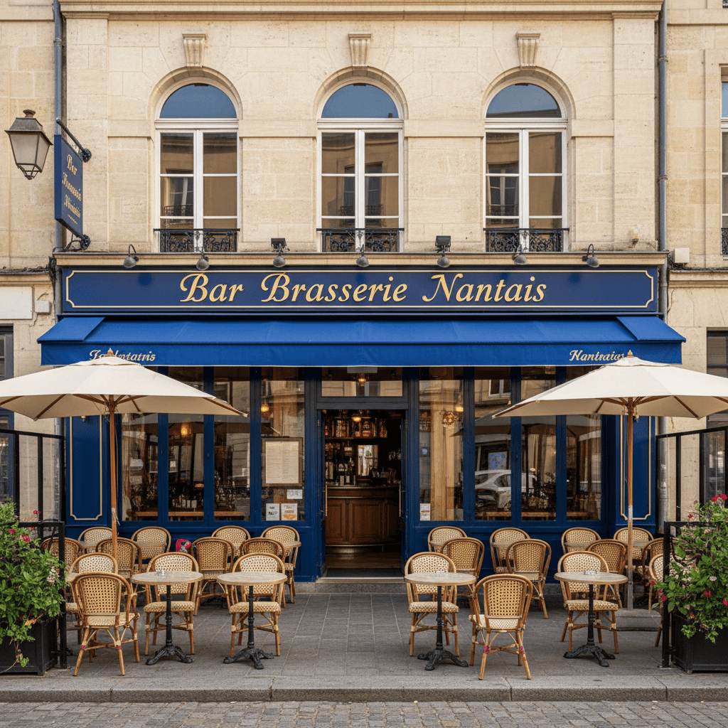 Bar-brasserie 280m² à Nantes : terrasse - licence IV