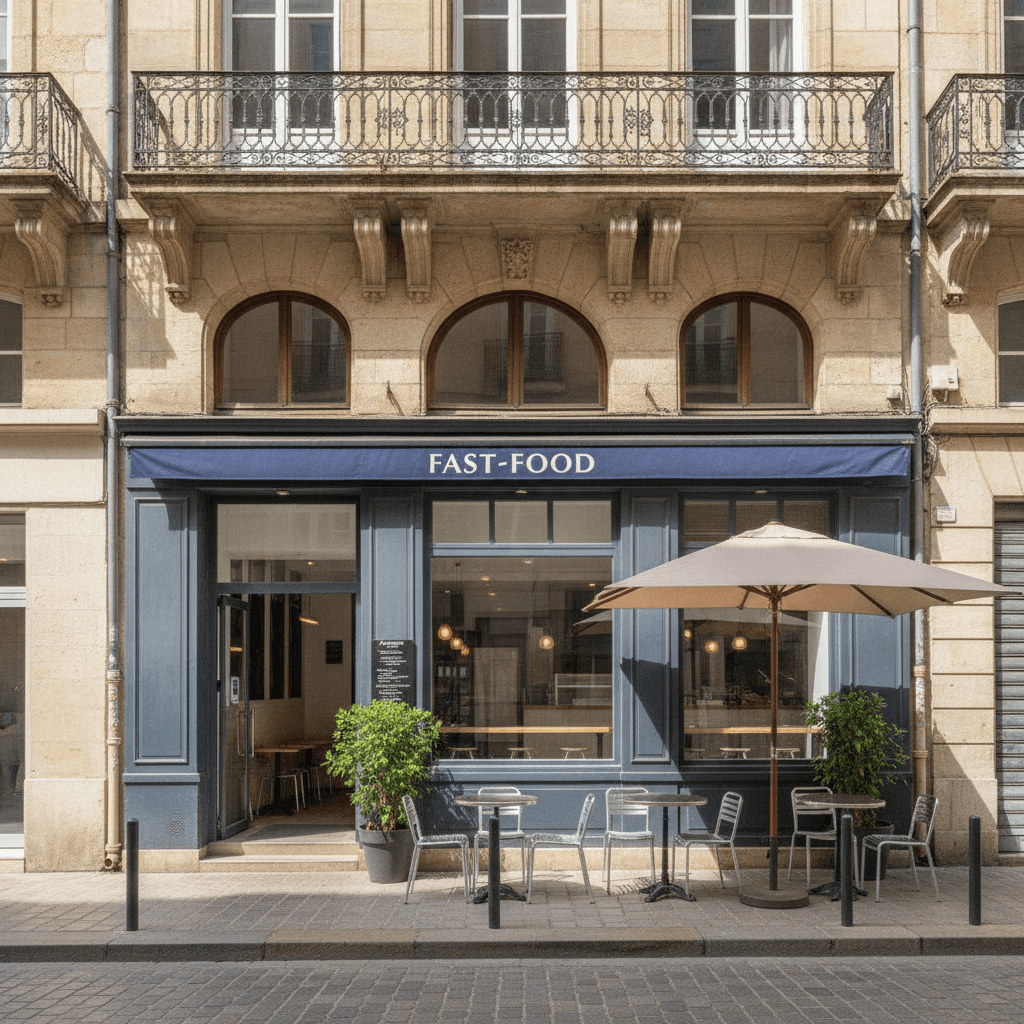 Fast-food 60m² à Bordeaux : extraction