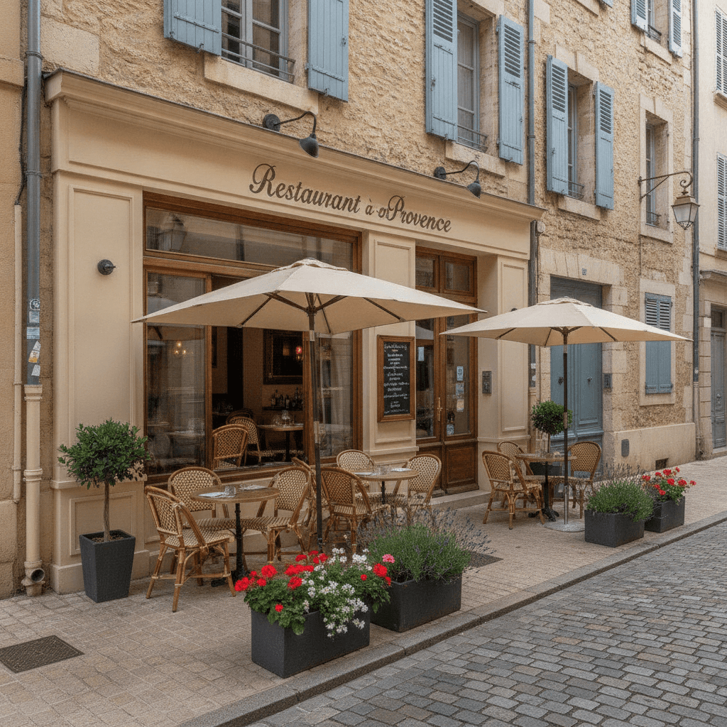 Restaurant 75m² à Aix-en-Provence : terrasse - extraction