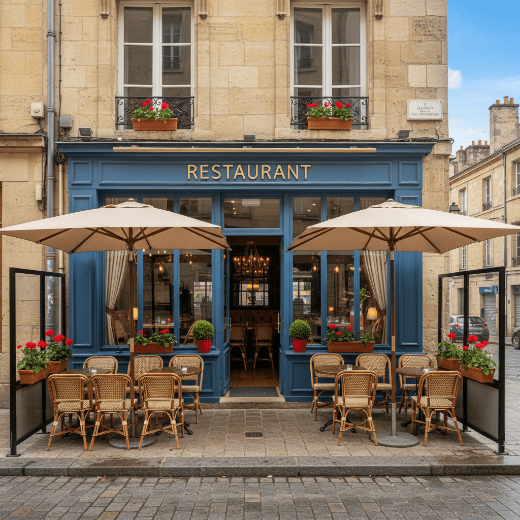 Restaurant 30m² à Bordeaux : terrasse - licence IV