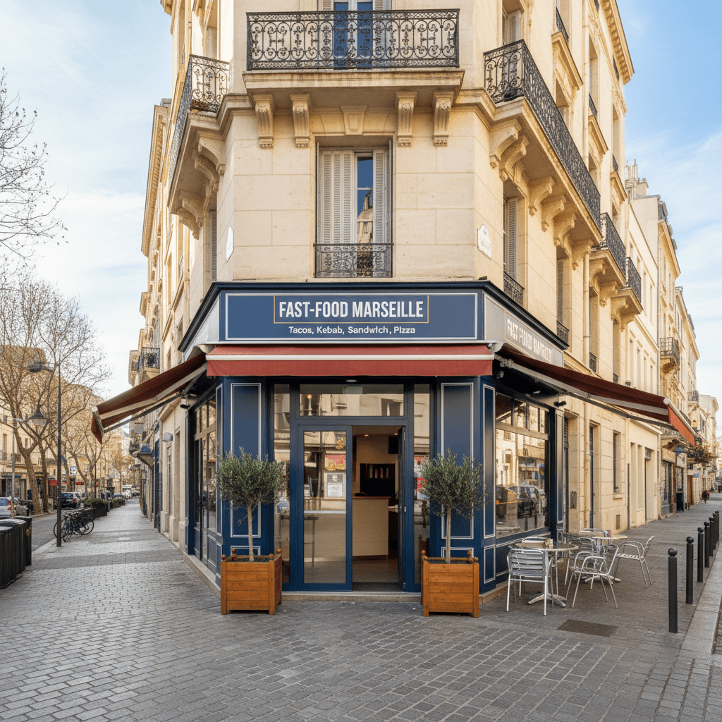 Fast-food 108m² à Marseille : cuisine équipée - cave/réserve