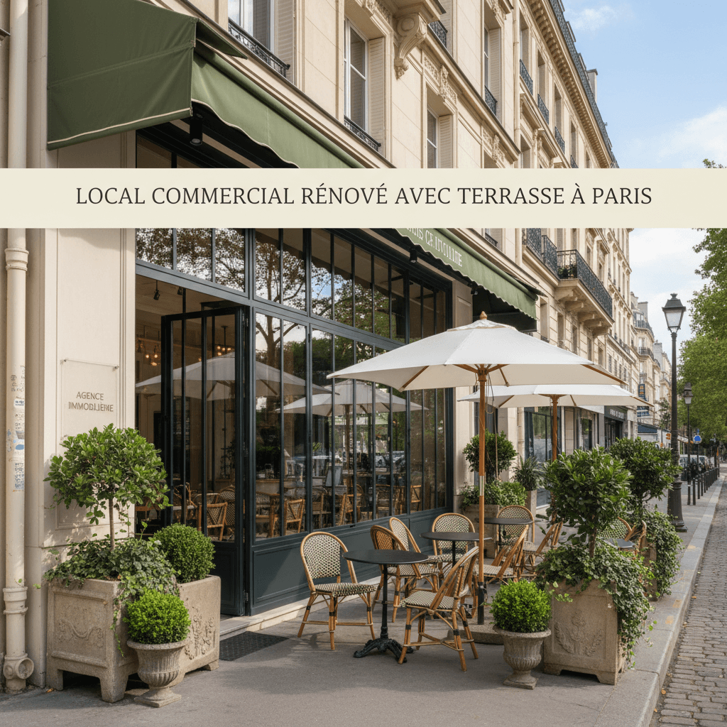 Local Commercial Rénové avec Terrasse à Paris