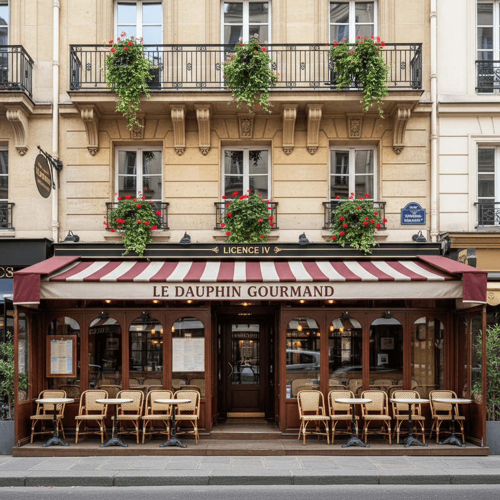 Restaurant 45 couverts à Paris : terrasse - licence IV