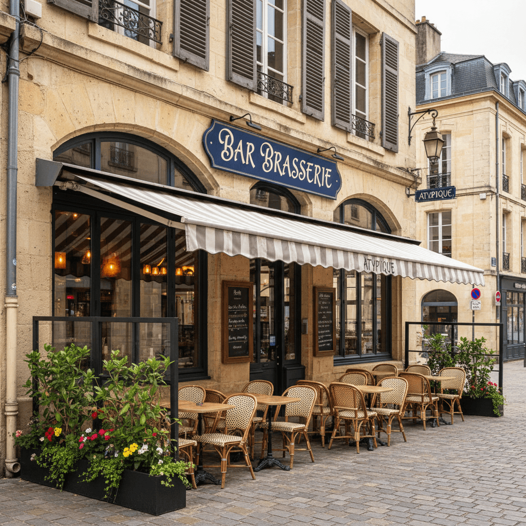 Bar-brasserie 140m² à Bordeaux : terrasse - licence IV