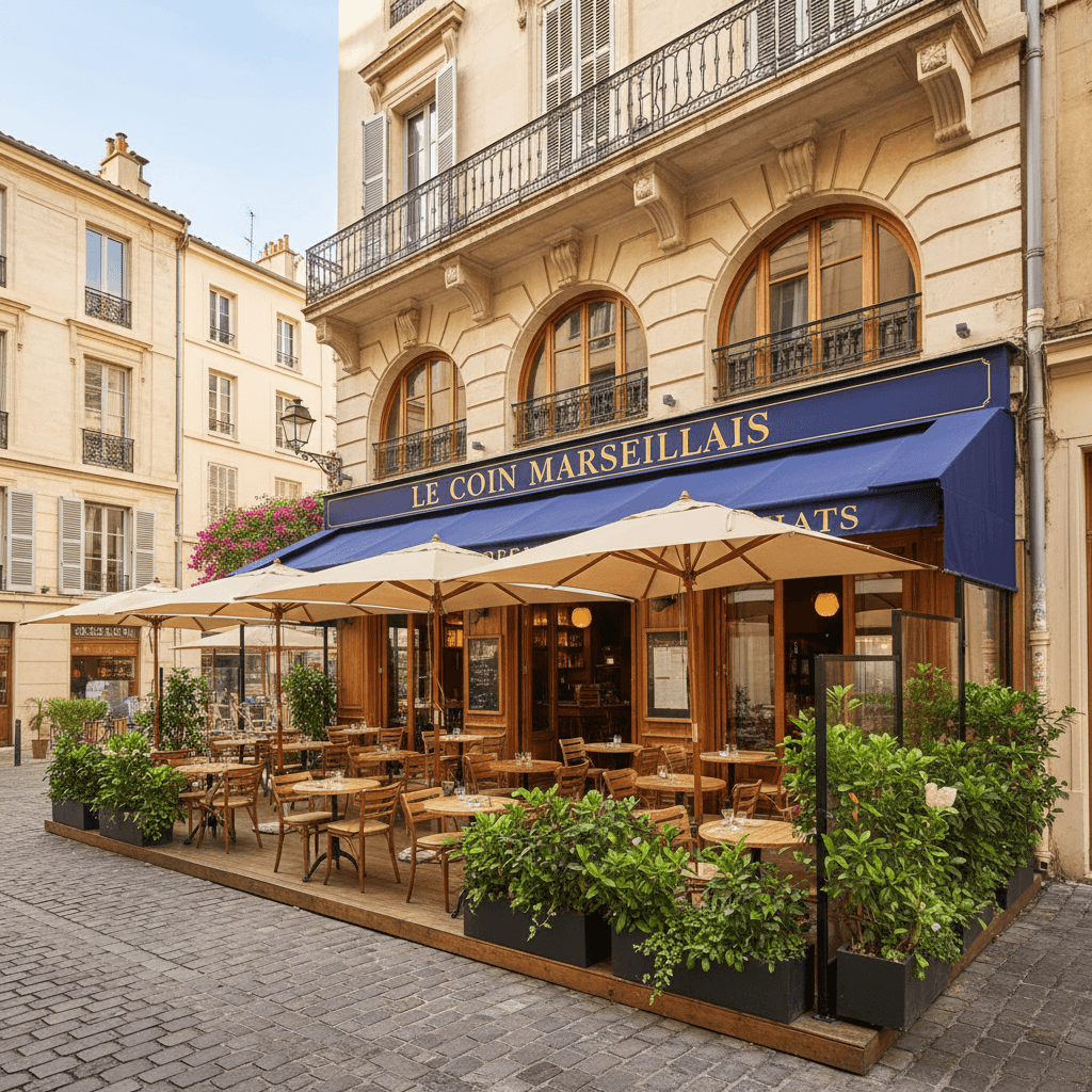 Restaurant 45m² à Marseille : terrasse - licence IV