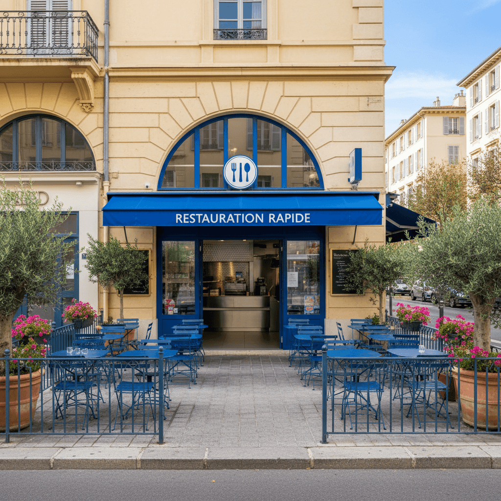 Fast-food 35m² à Nice : terrasse