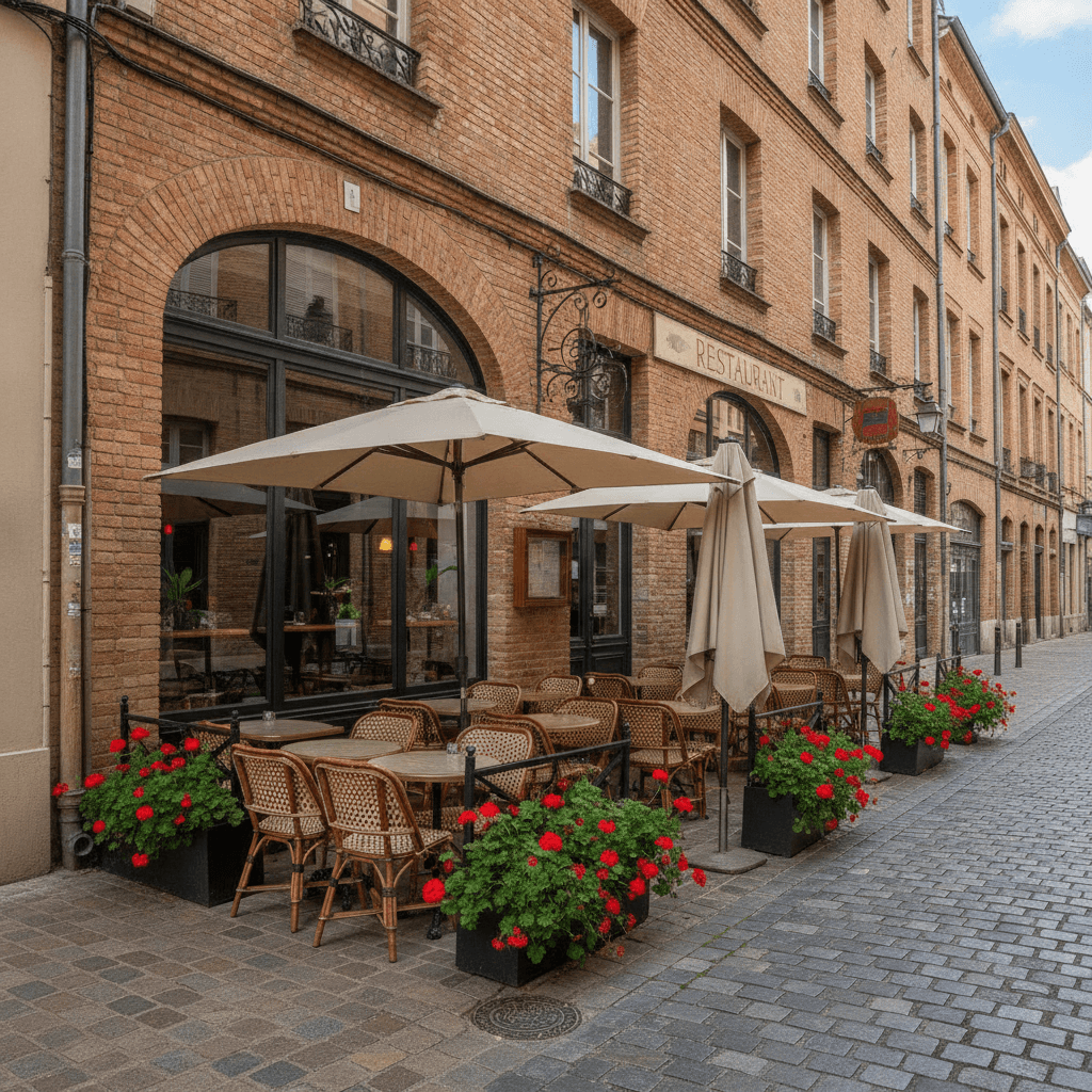 Restaurant 105m² à Toulouse : terrasse - licence IV