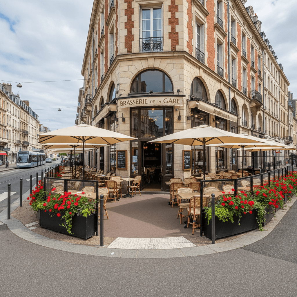Bar-brasserie 241m² à Le Havre : terrasse - licence IV