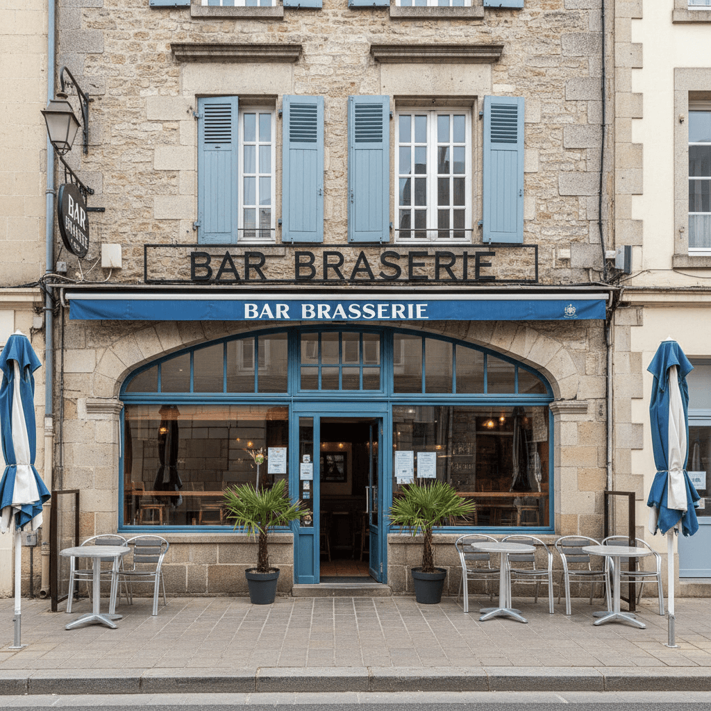 Bar-brasserie 75m² à Rennes : terrasse - licence IV