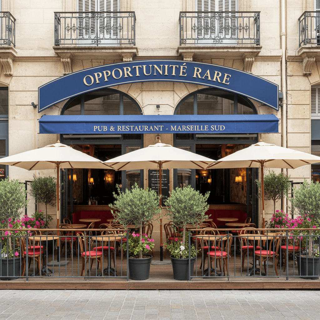 Bar-brasserie à Marseille : terrasse - licence IV