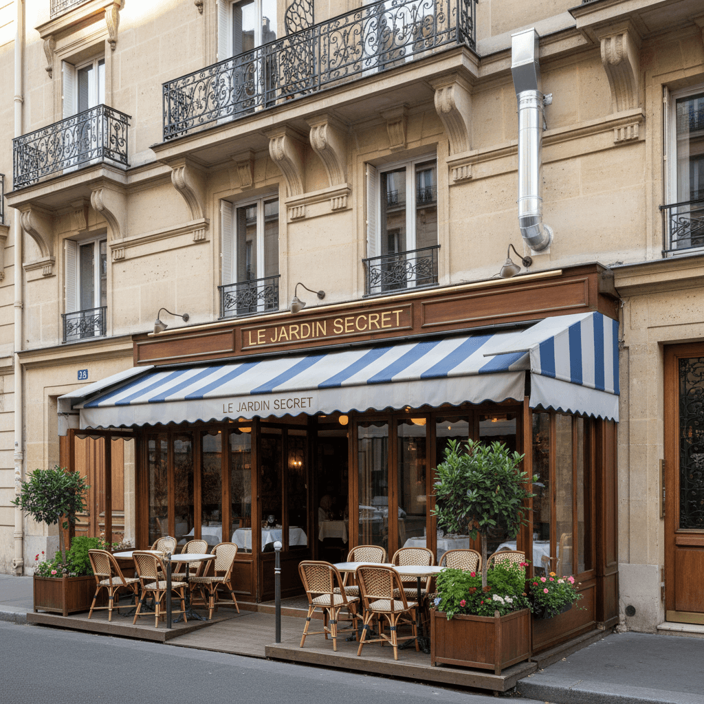 Restaurant 50 couverts à Paris : terrasse - extraction