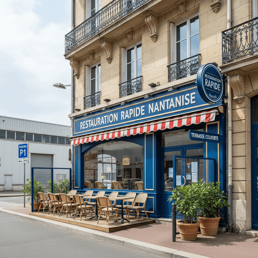 Fast-food 95m² à Nantes : terrasse - licence IV