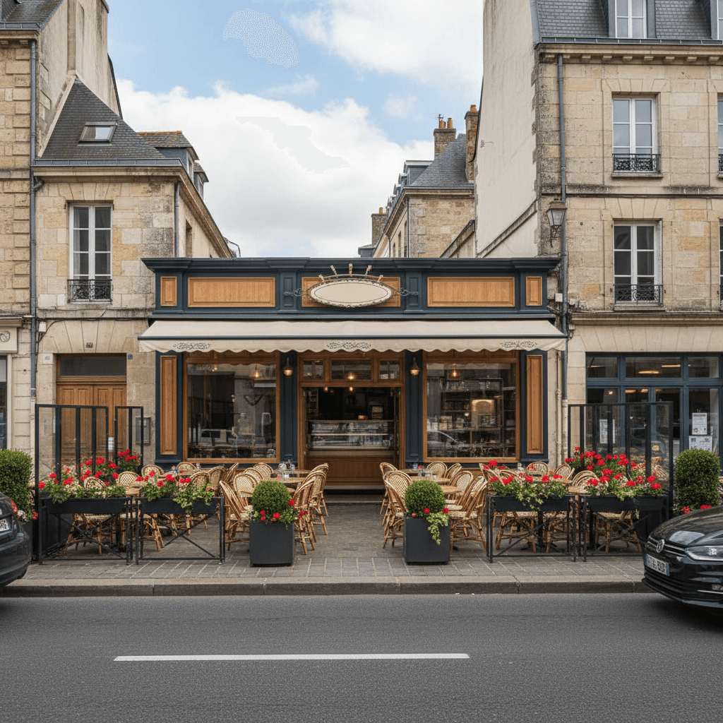 Fast-food 58m² à Nantes : terrasse - extraction