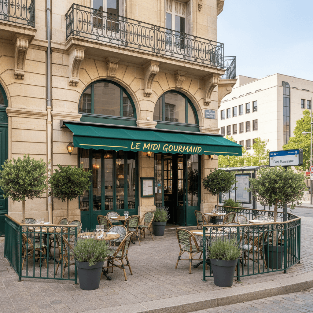 Restaurant 95m² à Montpellier : terrasse - extraction