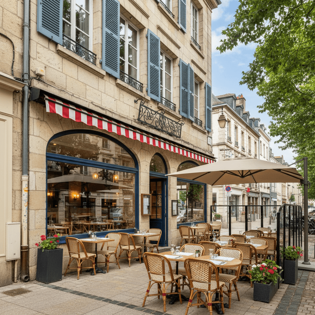 Restaurant 90m² à Nantes : terrasse - extraction