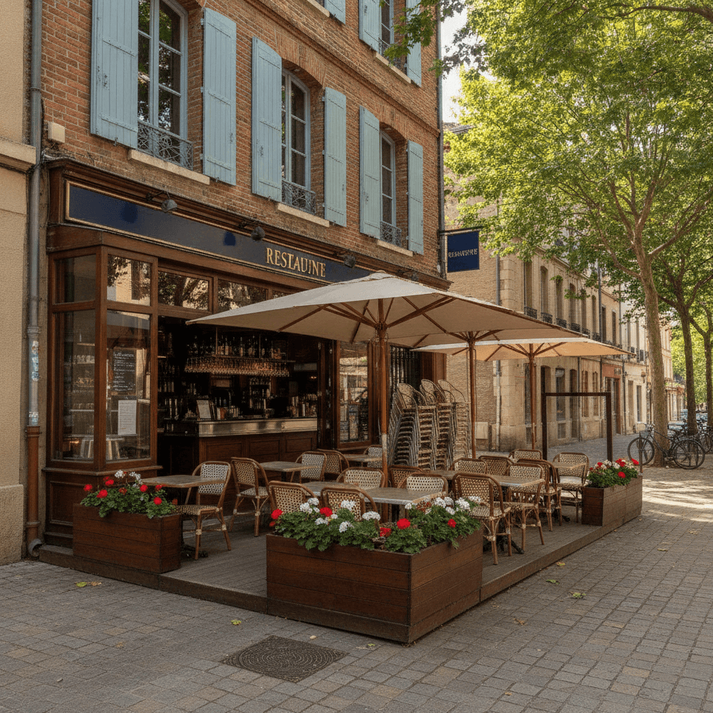 Restaurant 100m² à Toulouse : terrasse - licence IV